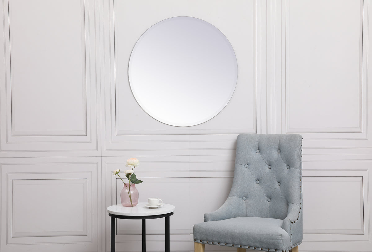 Gracin Round Mirror 28 inch in Clear