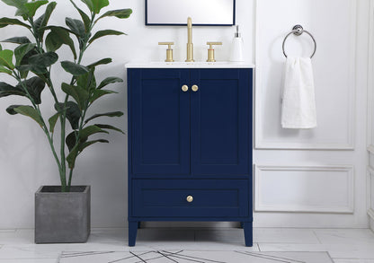 24 inch Single Bathroom Vanity in Blue
