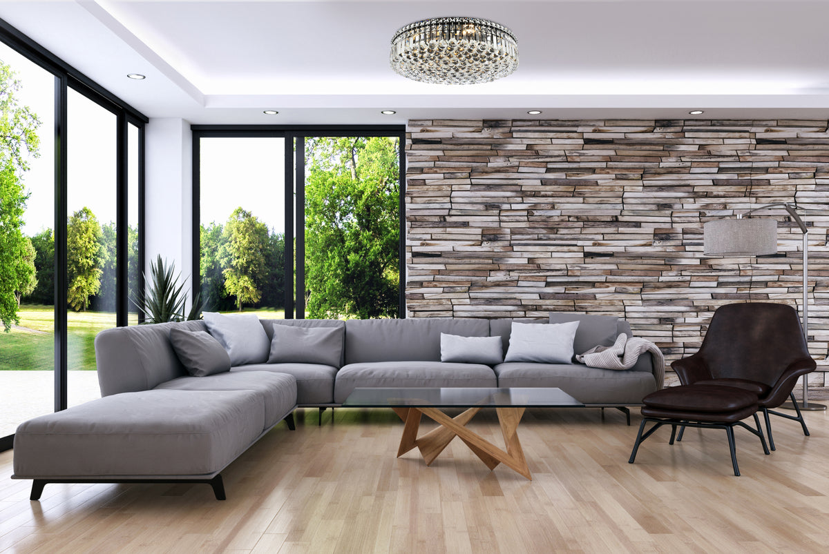 Maxime 24 inch black flush mount