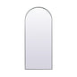 Metal Frame Arch Full Length Mirror 32x76 Inch in Silver