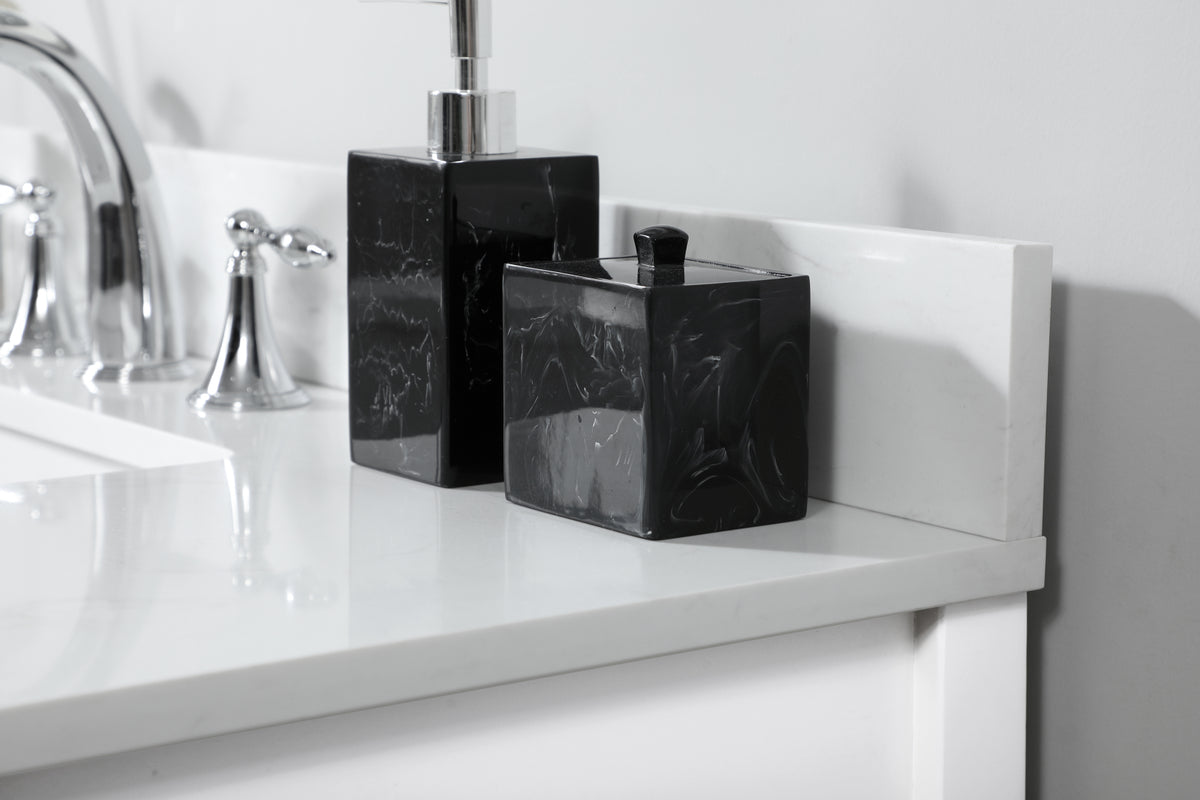 32 inch Single bathroom vanity in white with backsplash