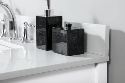 32 inch Single bathroom vanity in white with backsplash