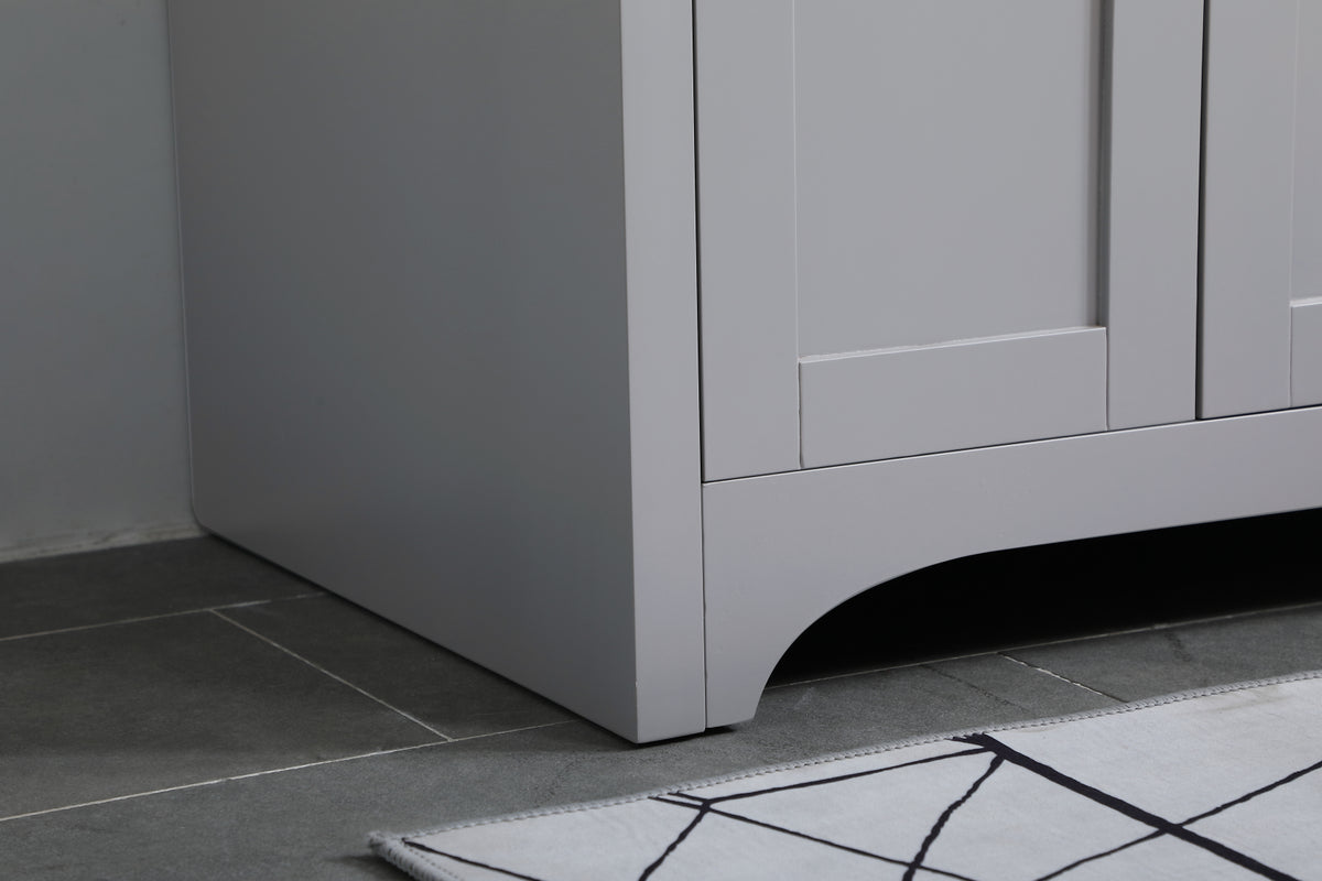 36 inch Single Bathroom Vanity in Grey with Backsplash