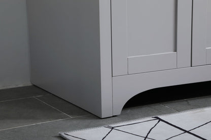 36 inch Single Bathroom Vanity in Grey with Backsplash