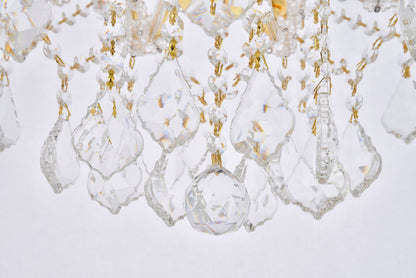 Maria Theresa 4 light Gold Flush Mount Clear Royal Cut Crystal