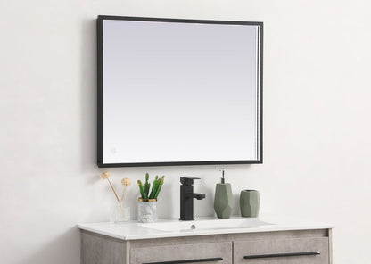 Pier 24x30 inch LED mirror with adjustable color temperature 3000K/4200K/6400K in black