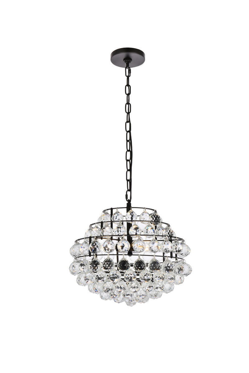 Savannah 16 inch pendant in black