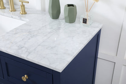 42 inch Single bathroom vanity in blue