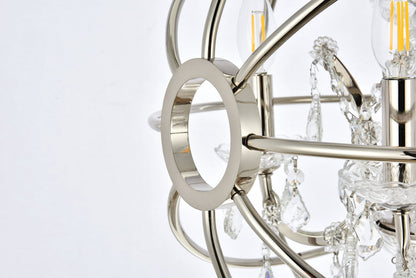 Geneva 4 light polished nickel Pendant Clear Royal Cut crystal