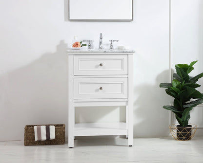 42 in. Single bathroom vanity set in White