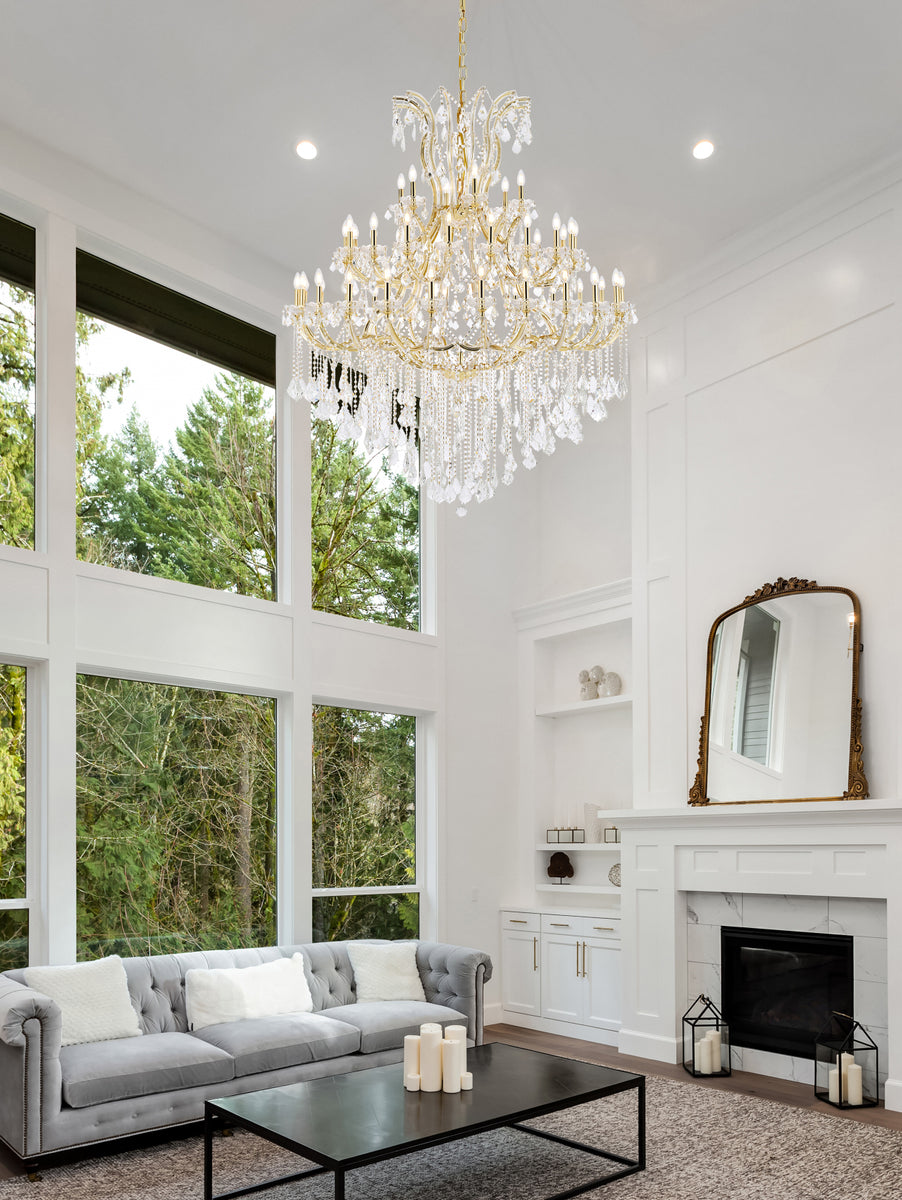 Maria Theresa 49 light Gold Chandelier Clear Royal Cut Crystal