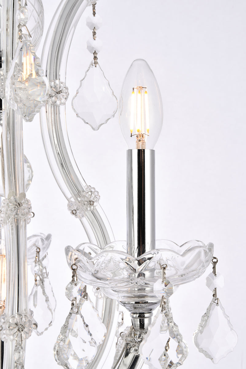Maria Theresa 4 light Chrome Pendant Clear Royal Cut Crystal