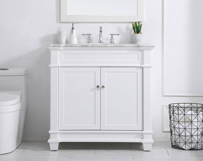 36 inch Single Bathroom Vanity set in White