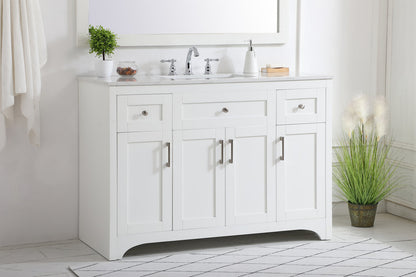 48 inch Single Bathroom Vanity in White