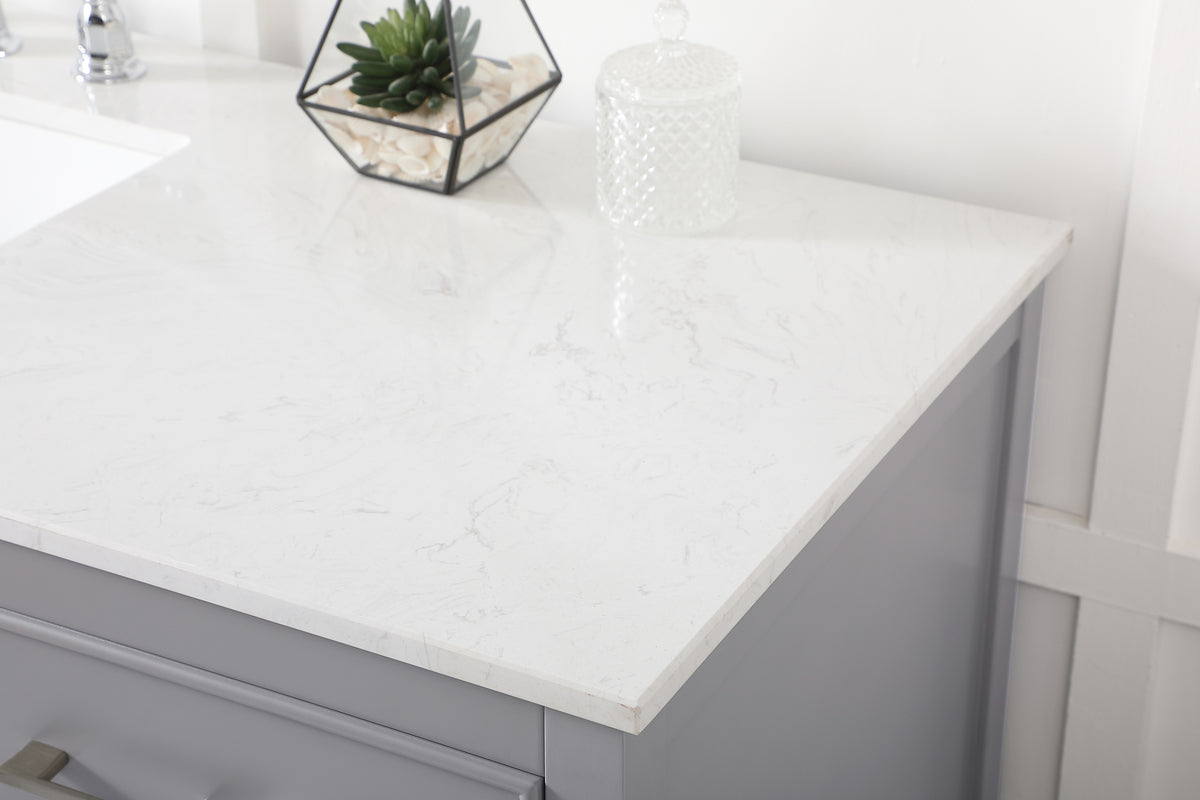 60 inch Single bathroom vanity in gray