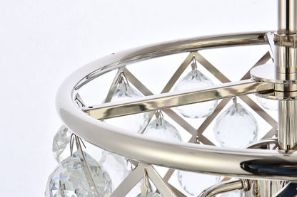 Madison 4 light polished nickel Pendant Clear Royal Cut Crystal