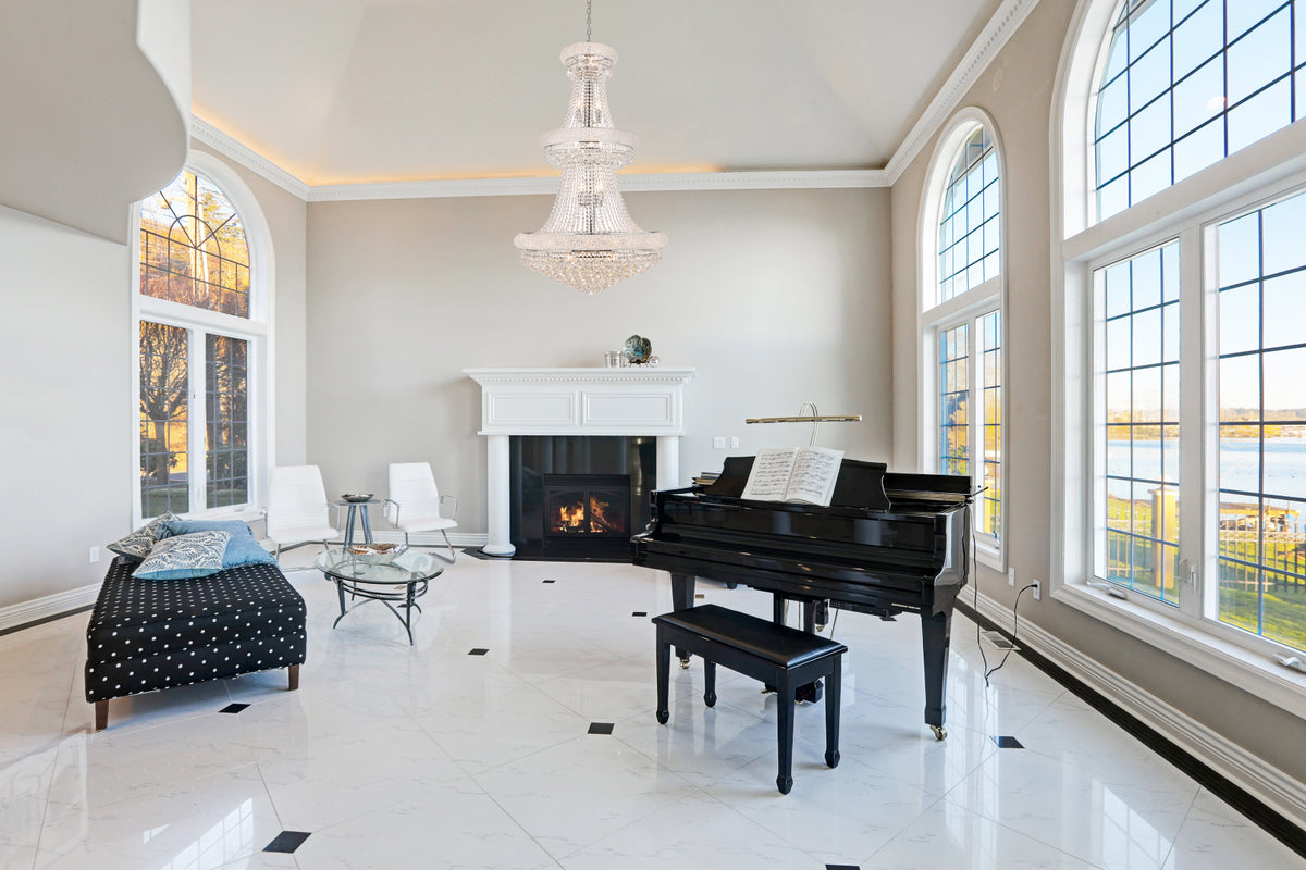 Primo 32 light Chrome Chandelier Clear Royal Cut Crystal