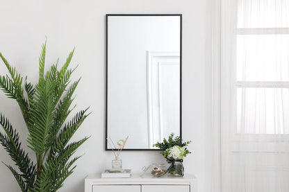Metal frame rectangle mirror 20 inch in Black