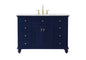 48 inch Single bathroom vanity in blue