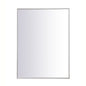 Metal frame rectangle mirror 27 inch in silver