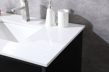 36 Inch SIngle Bathroom Vanity In Black