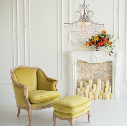 Toureg 15 light Chrome Chandelier Clear Royal Cut Crystal