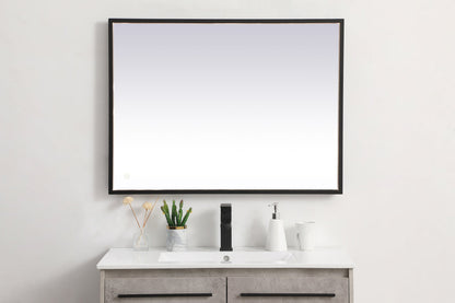 Pier 27x36 inch LED mirror with adjustable color temperature 3000K/4200K/6400K in black