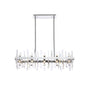 Serena 36 inch crystal rectangle chandelier in chrome