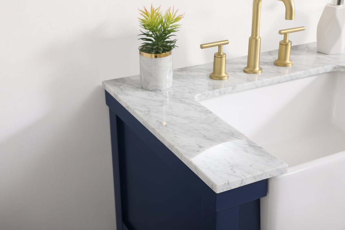 30 inch Single bathroom vanity in blue