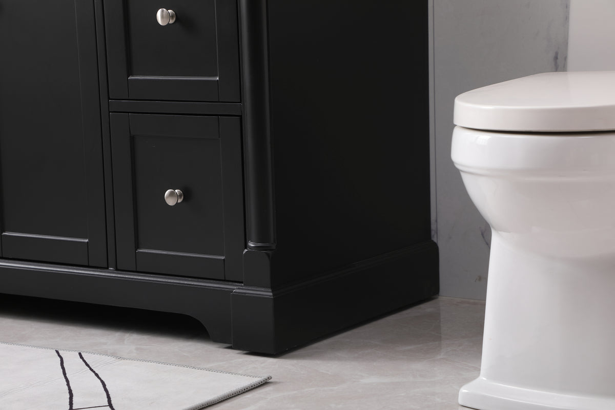 42 inch Single bathroom vanity set in black