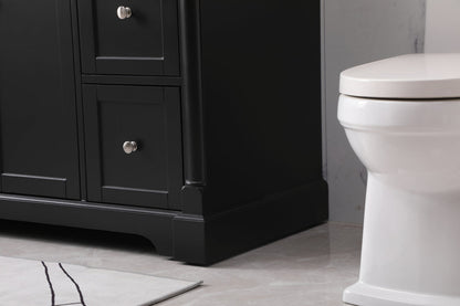 42 inch Single bathroom vanity set in black