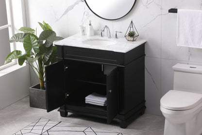 36 inch Single bathroom vanity set in black