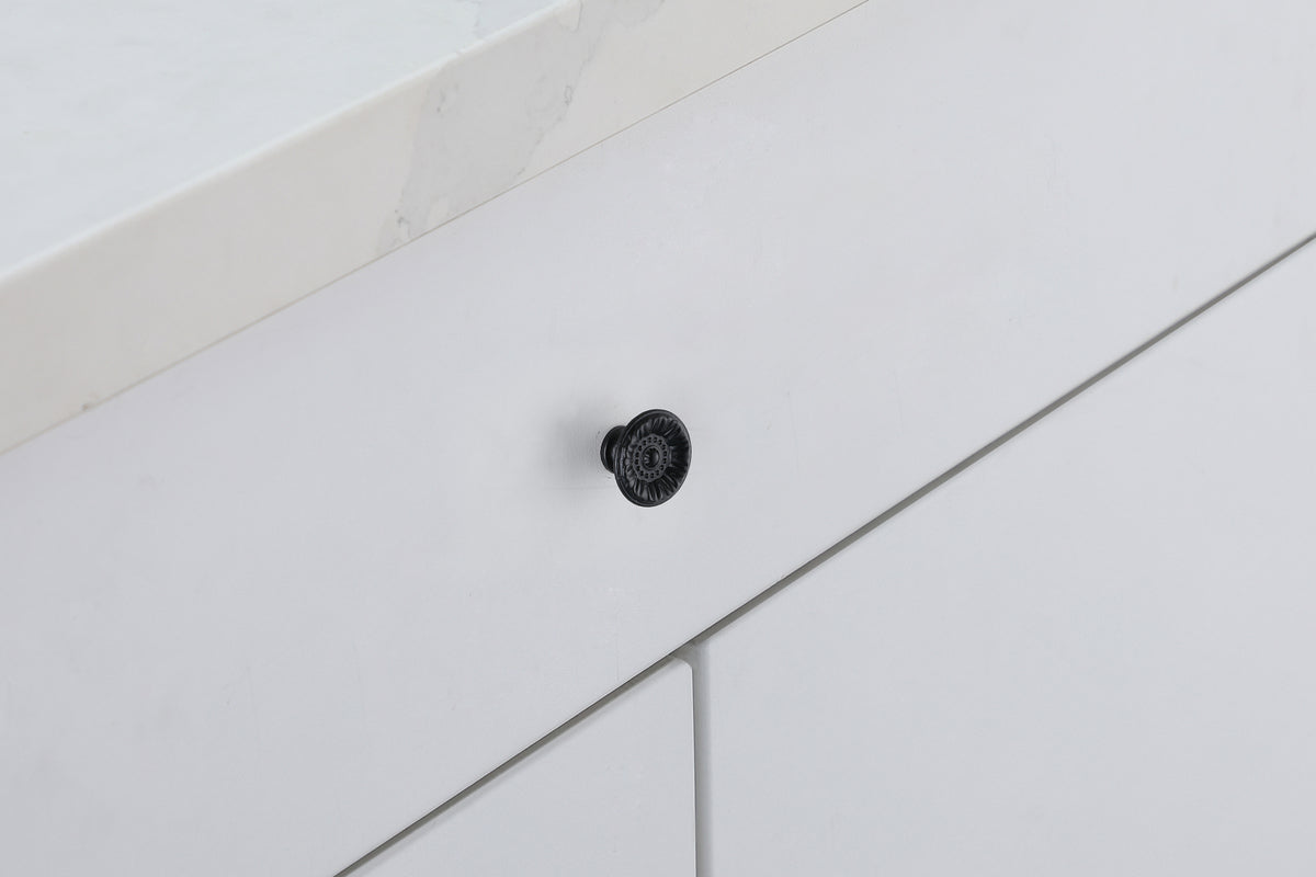 Corio 1.1" Diameter Matte Black Mushroom Knob Multipack (Set of 10)