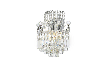 Corona 2 light Chrome Wall Sconce Clear Royal Cut Crystal