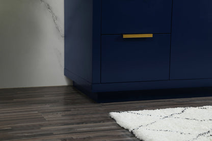 60 inch Single bathroom vanity in blue