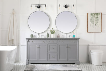 72 inch double bathroom vanity in Grey