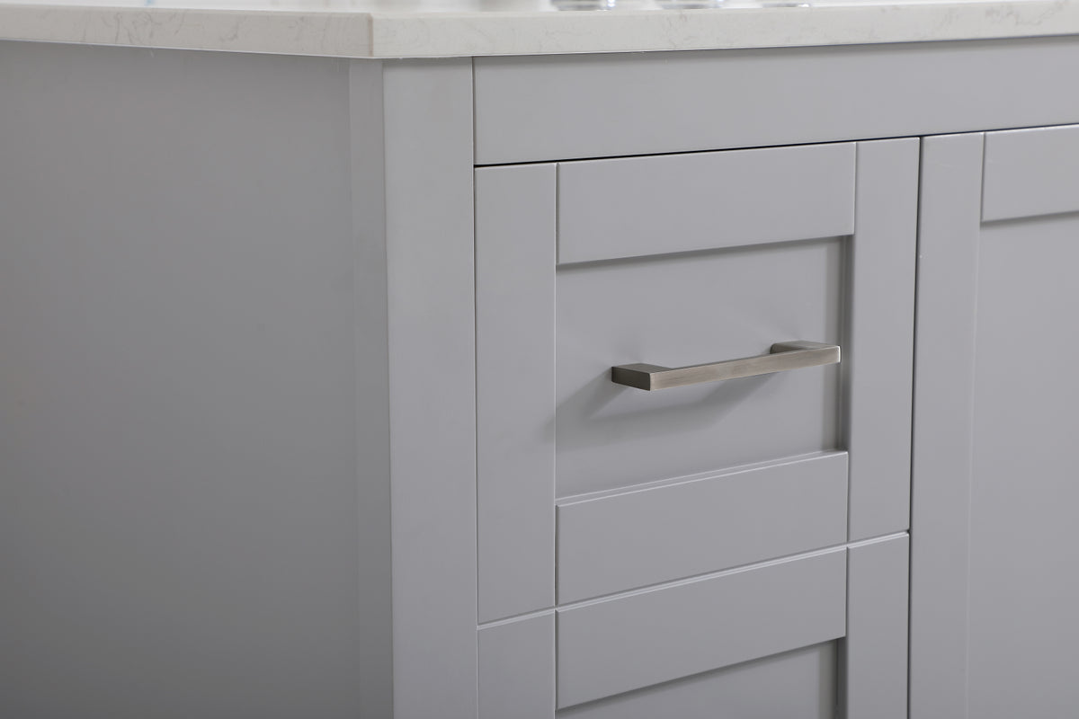 48 inch Single Bathroom Vanity in Grey with Backsplash