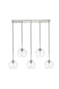 Baxter 5 Lights Chrome Pendant With Clear Glass