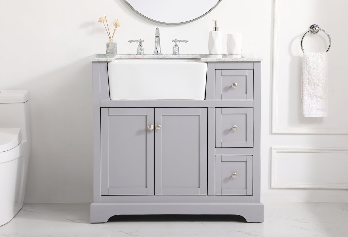 36 inch Single bathroom vanity in grey