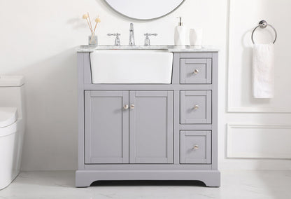 36 inch Single bathroom vanity in grey