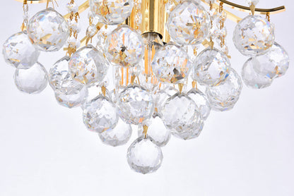 Toureg 3 light Gold Pendant Clear Royal Cut Crystal