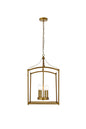 Janet 4 lights pendant in brass