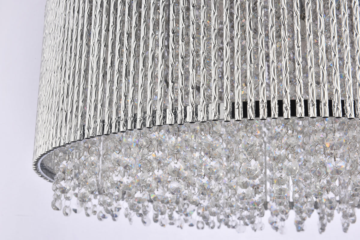 Influx 14 light Chrome Pendant Clear Royal Cut Crystal