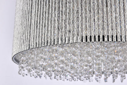 Influx 14 light Chrome Pendant Clear Royal Cut Crystal