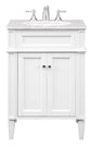 24 In. Single Bathroom Vanity Set In White