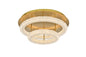 Bowen 26 inch Adjustable LED Flush Mount in Satin Gold