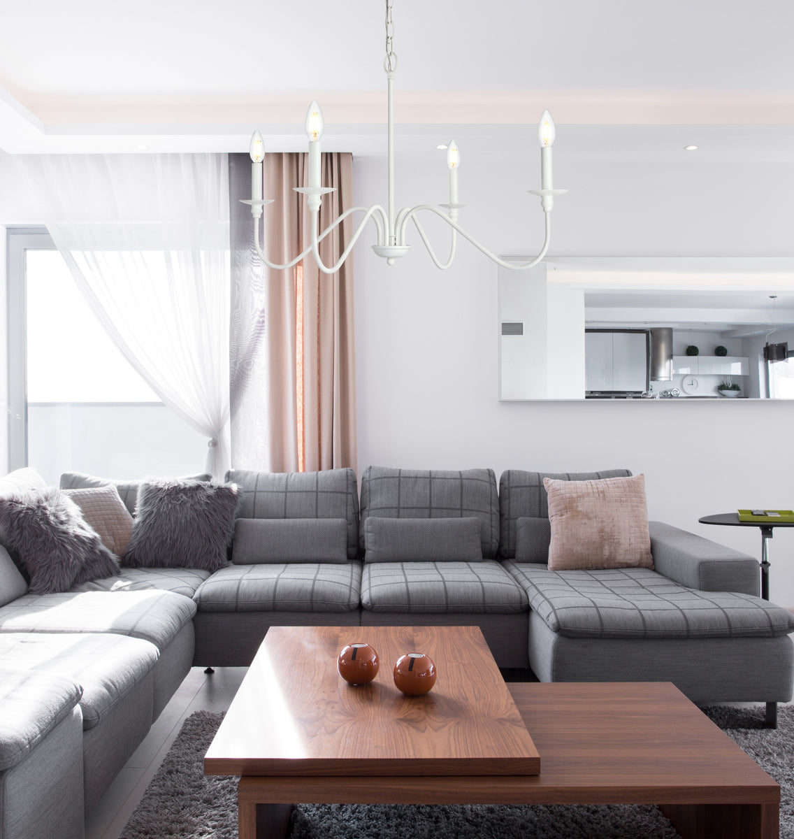 Rohan 30 inch chandelier in White