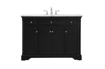 48 inch Single bathroom vanity set in black