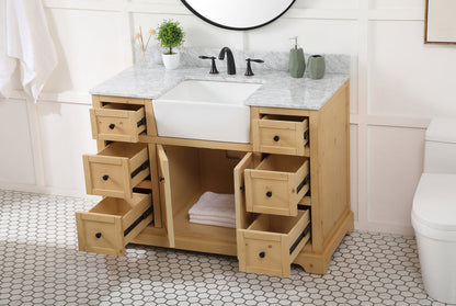 48 inch Single bathroom vanity in natural wood