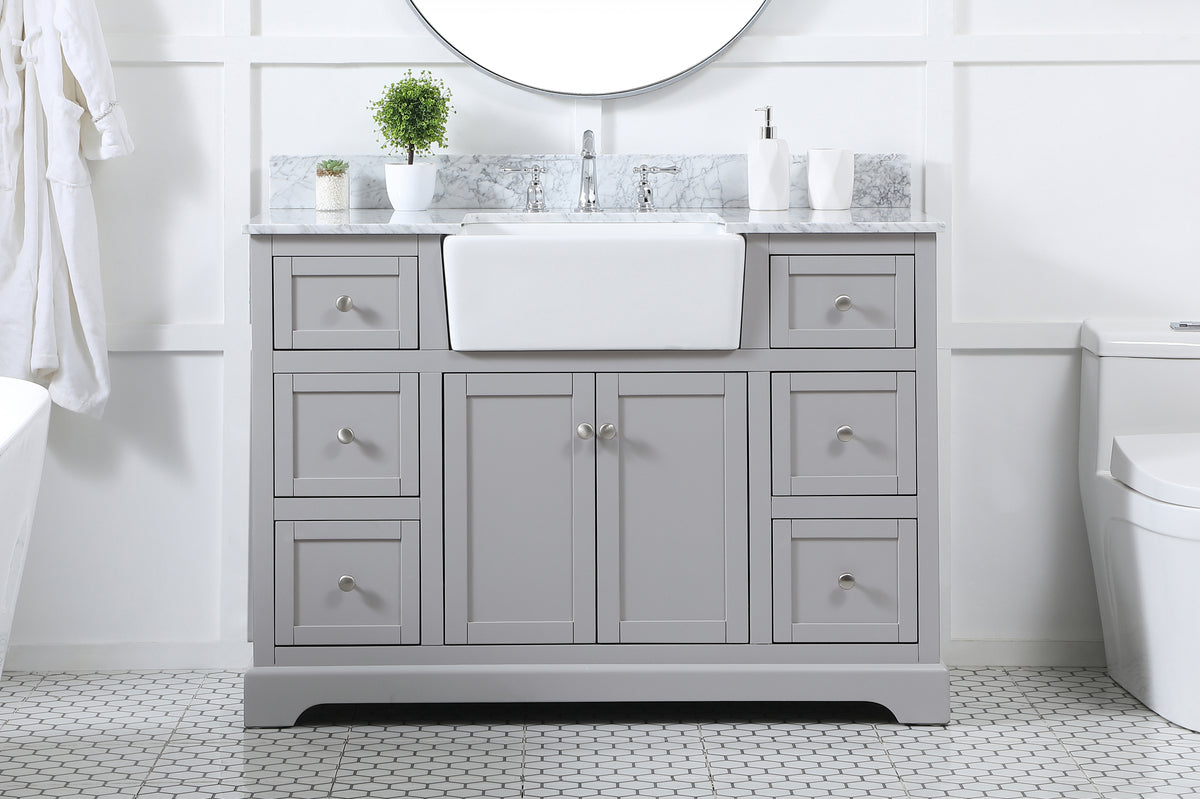 48 inch Single bathroom vanity in grey